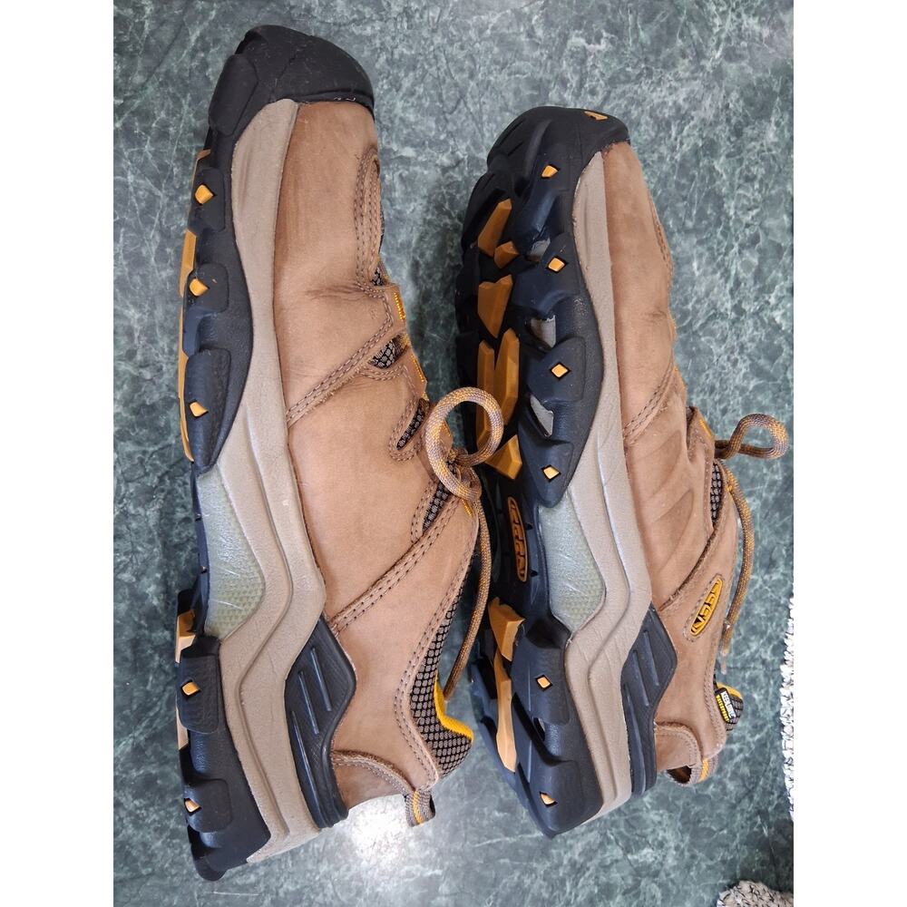 Keen Gypsum II Waterproof Hiking Boots 1016765 Mens Sz 9.5 Brown Yellow Low Top - Picture 8 of 12